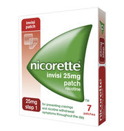 5x Nicorette Invisi 25mg Patch Nicotine 7 Patches